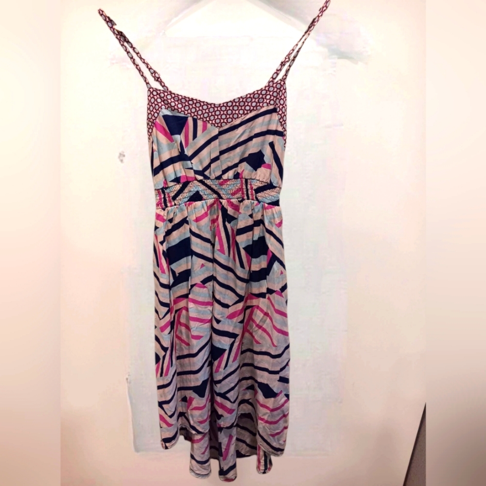 Stylish Multicolor Geometric Print Dress